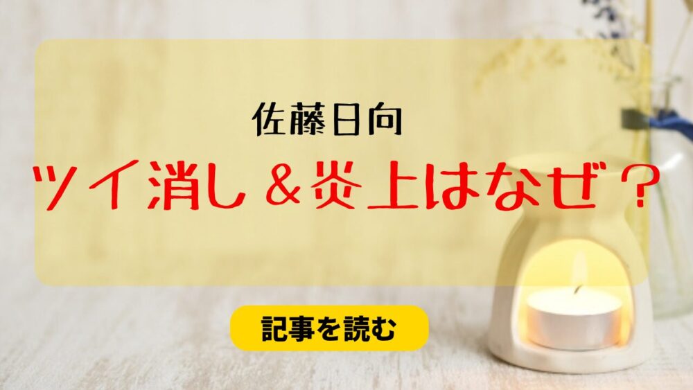 佐藤日向がツイ消しはなぜ？炎上理由まとめ！バナー乗っ取りが関係？